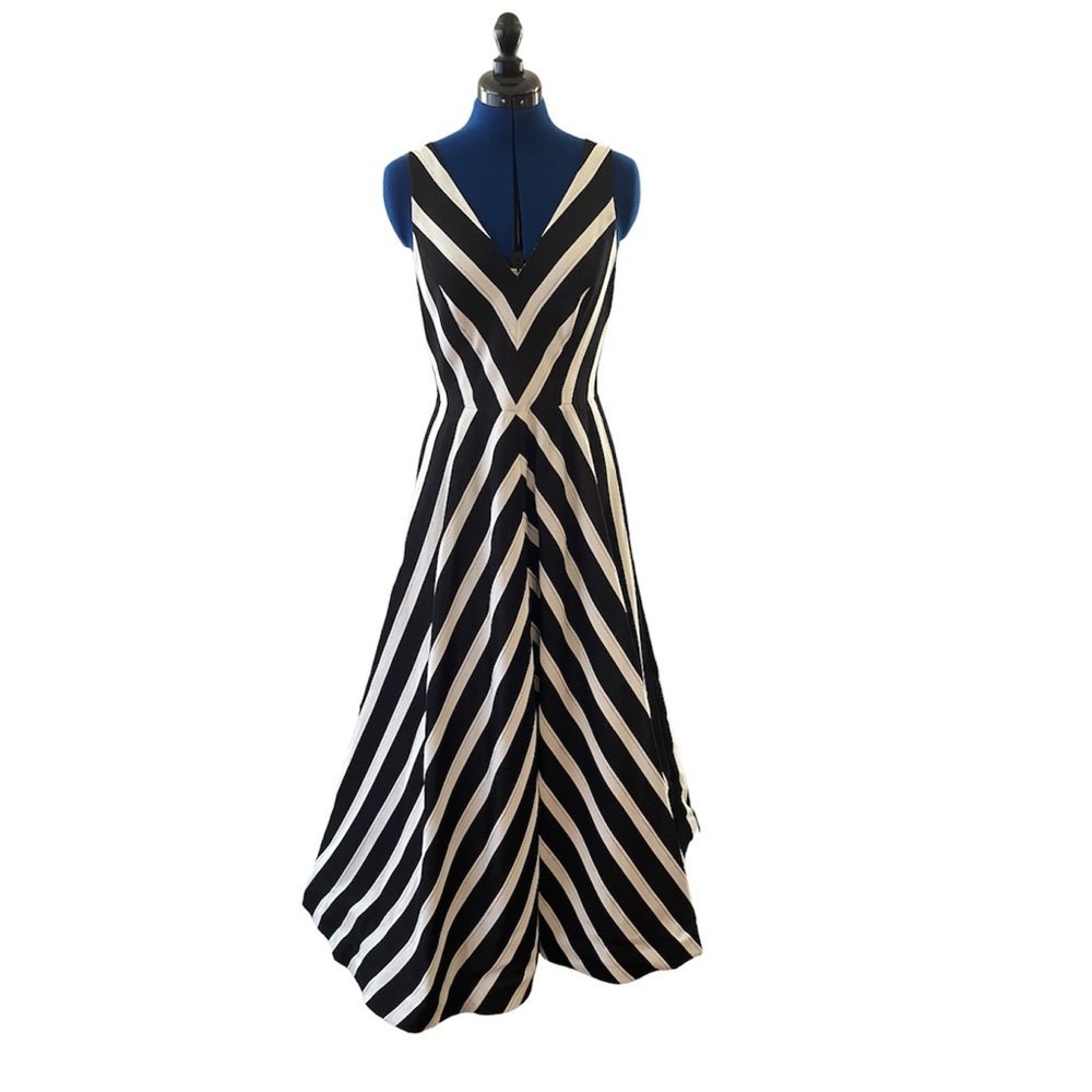 Halston Heritage Barbie Chevron Dress Gown